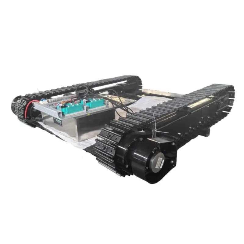 Load Capacity 5500kg Electric Track Chassis Brushless Motor Drive 48V Power Supply Remote Controller Crawler Chassis