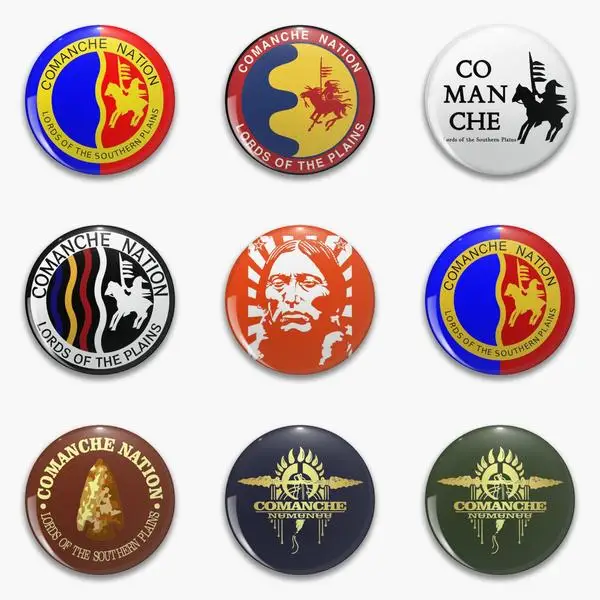 Comanche Nation Tribal Flag Of The Indigenous First Nations Native Soft Button Pin Customizable Lapel Pin Cartoon Jewelry