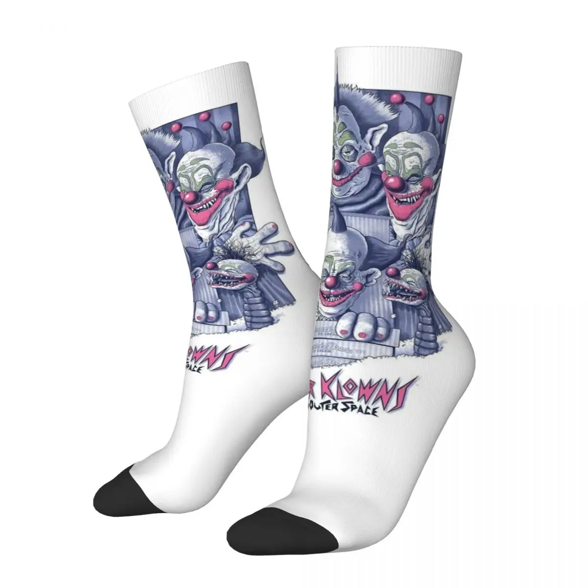 Killer Klowns From Outer Space Horror Film Men Women Happy Socks Outdoor Novelty Spring Summer Autumn Winter Stockings Gift