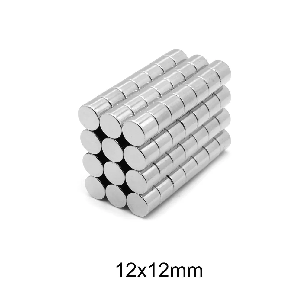 12x12mm Thick Circular Strong Powerful Magnets Disc For Fridge, DIY, Building, Scientific, Craft, Education 12x12 12*12