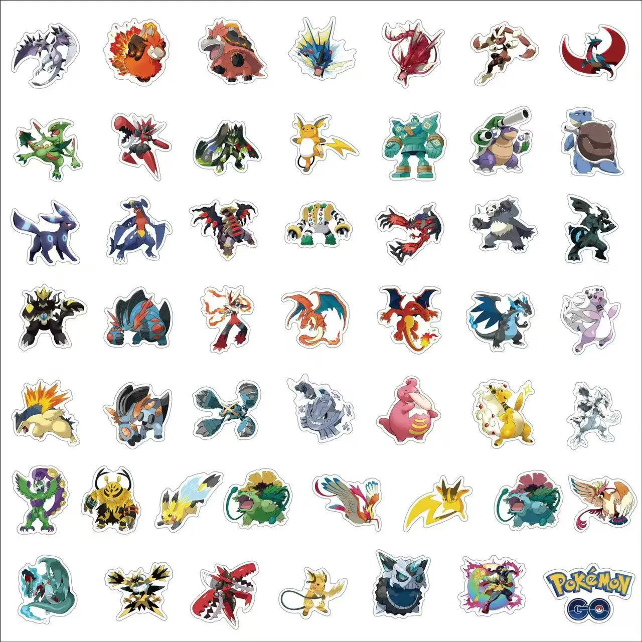 50/100 stuks Kawaii Pikachu Pokemon XY Stickers Motorfiets Telefoon Auto Skateboard Laptop Decal Sticker Waterdicht Klassiek Speelgoed