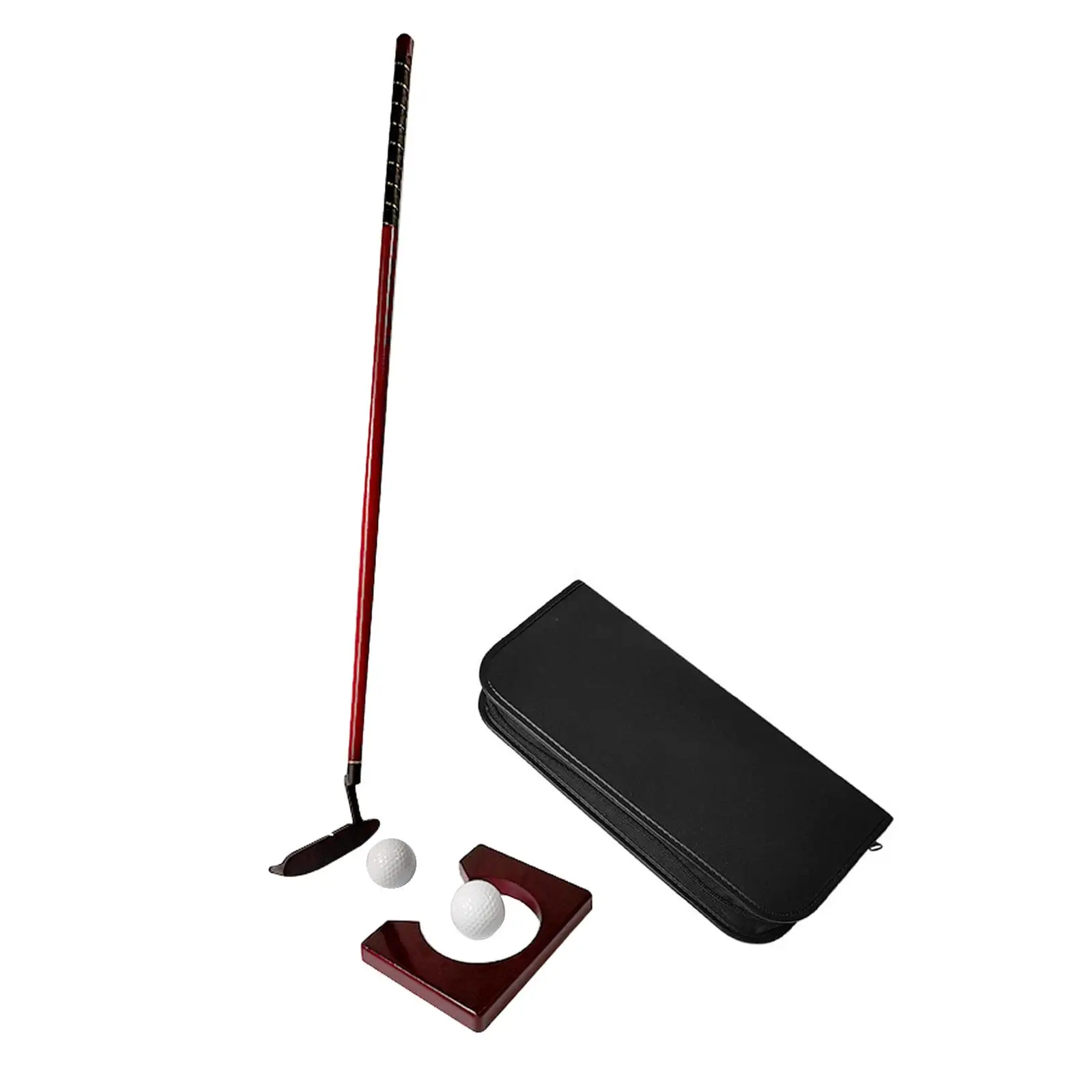 New Portable Golf Game Putting Aid Gift Set Fun Putter Practice Training Golf Putter Set Mini Golf Equipment Practice Kit