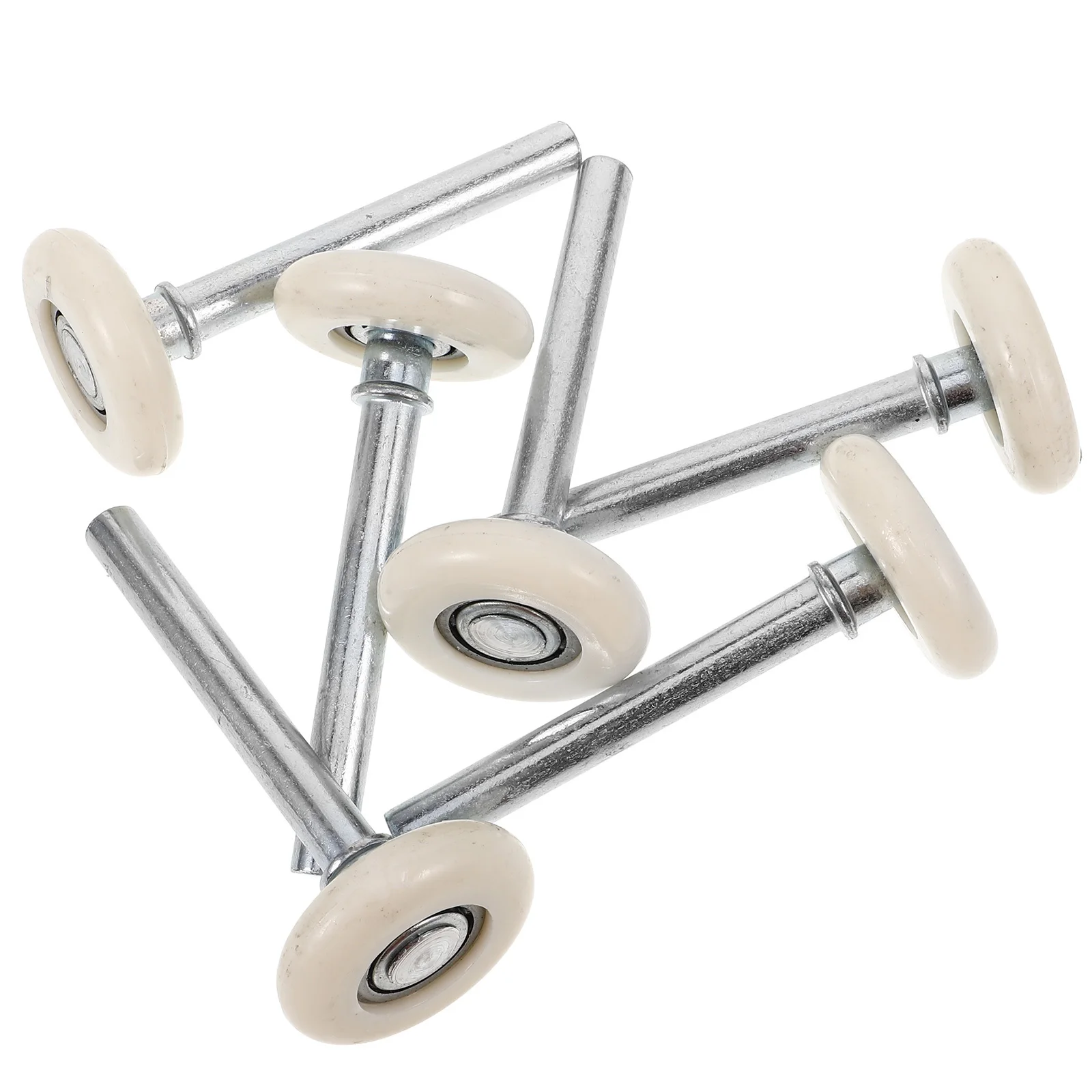 Rodillos para puertas de garaje, repuesto de nailon, ruedas de vástago suaves y silenciosas para puertas de garaje residenciales, rodamientos de precisión giratorios, 6 uds.