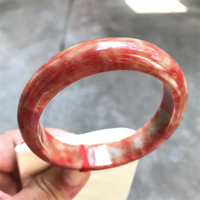 63MM Natural Red Jadeite Jade Bracelet Bangle Myanmar Jadeite Jade Bracelet