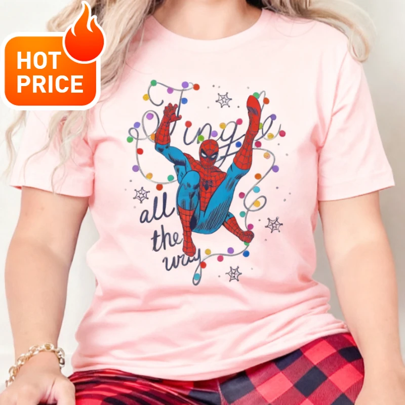 مارفل سبايدر مان للبنين والبنات 2026 جديد تيشيرت صيفي الأسرة الوالدين والطفل ارتداء المتضخم عادية فضفاض الرجال النساء تي شيرت #2