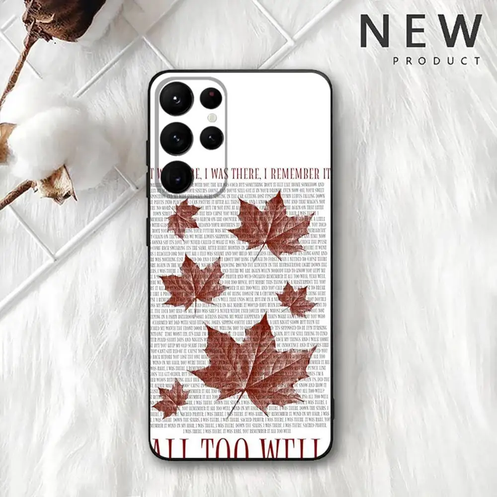 حافظة هاتف All Too Well Lyrics لهاتف Samsung S 25,24,23,22,30,21,10,9,Ultra,Plus,Lite,FE,4,5G حافظة ناعمة سوداء #3