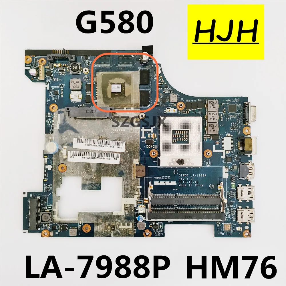 

FOR Lenovo G580 Notebook Motherboard LA-7981P PGA989 GT610M/GT710M 1G ,HM76 DDR3 100% Test Work