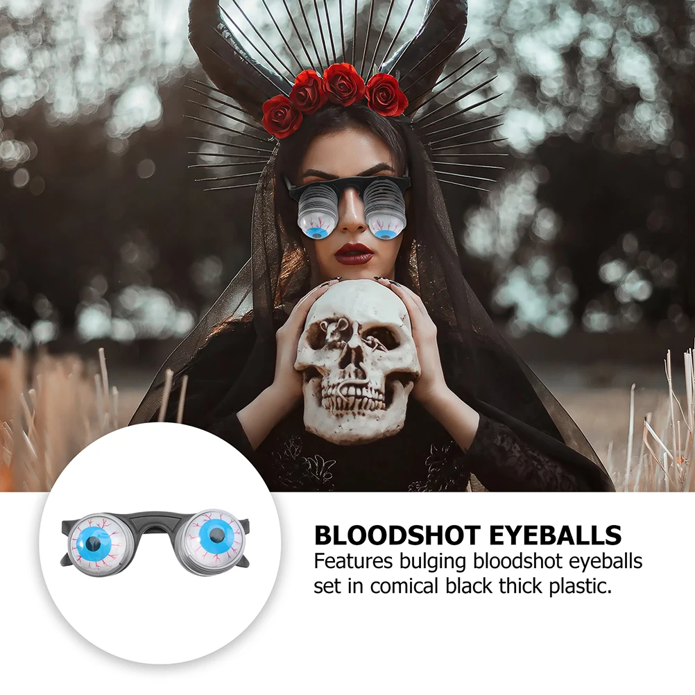 

4 Pcs Horror Eyes Funny Glasses Dropping Eyeballs Spring Halloween Masquerade Party Decoration Novelty Gag Toys