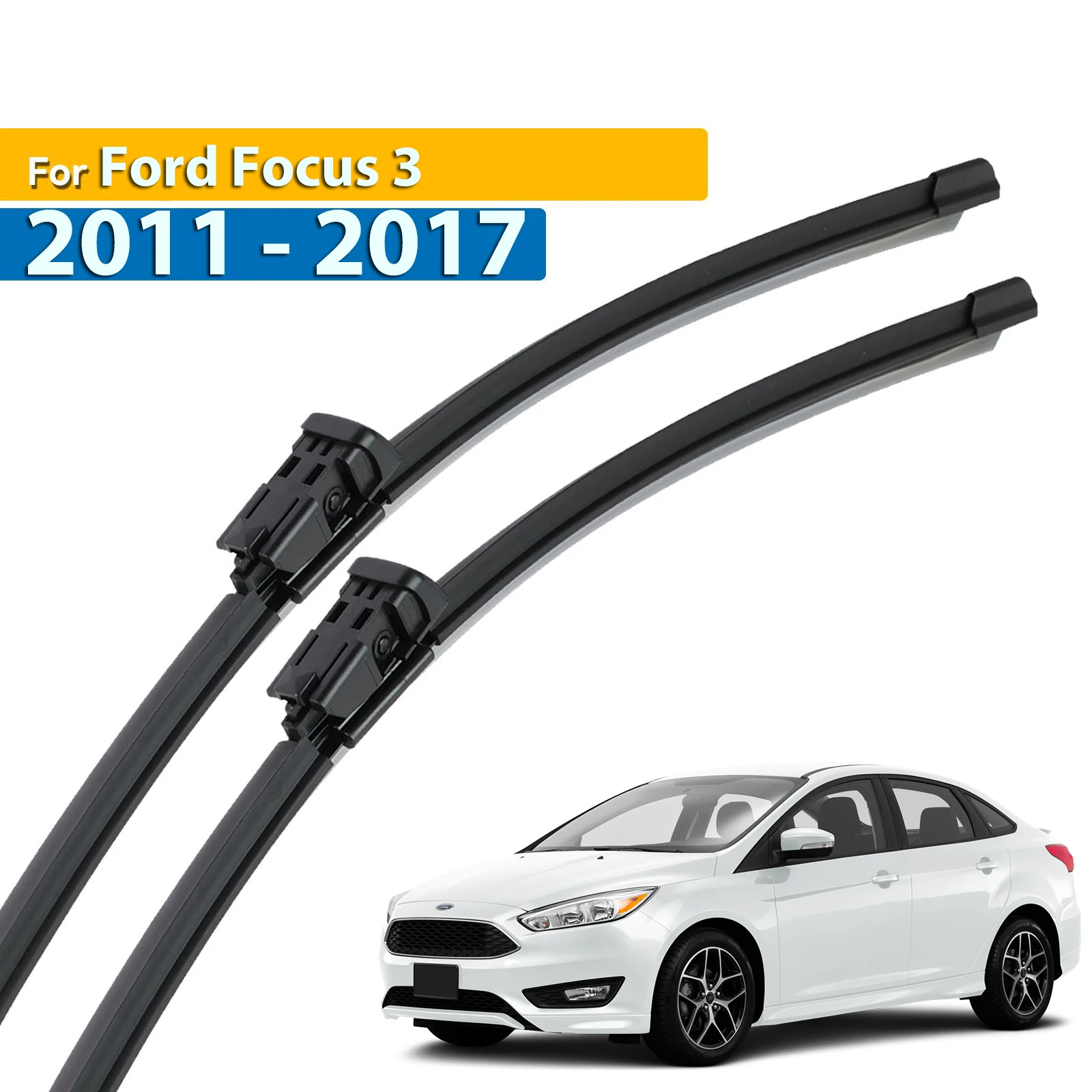 

Erick's Wiper RHD & LHD Front Wiper Blades For Ford Focus 3 Hatchback 2011 - 2017 Windshield Windscreen Window Brushes 28"+28"