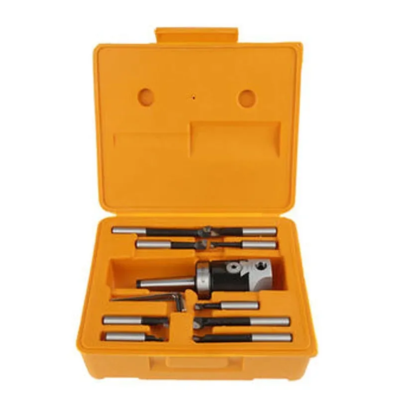 

NEW MT3 M12 Arbor F1 -12 50mm Boring Head and 9pcs 12mm Boring Bars, Boring Head Set