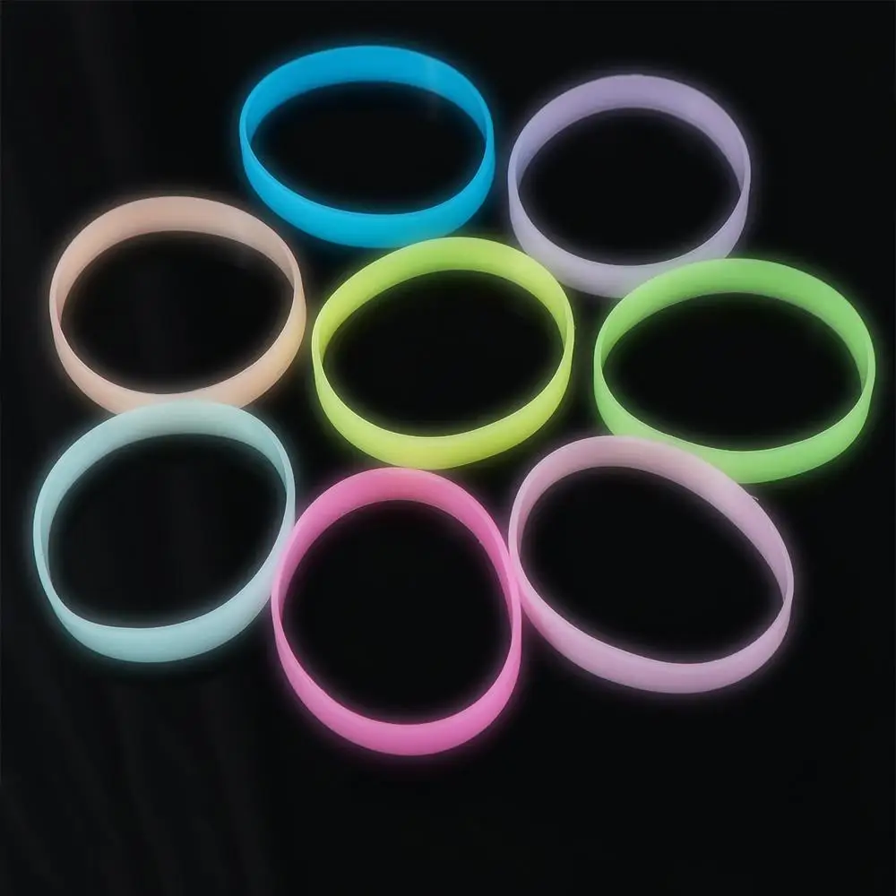 Hand Bands Cuff Bangle Flexible Bracelets Silicone Sweat Band Luminous Rubber Bracelets Sports Wristbands Fitness Wristband