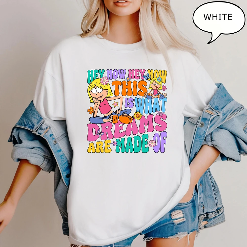 Disney Cute Lizzie Mcguire T-Shirt Summer Women's men Loose Breathable Comfortable Sports Shirt Y2K Fashion Casual Versatile Top