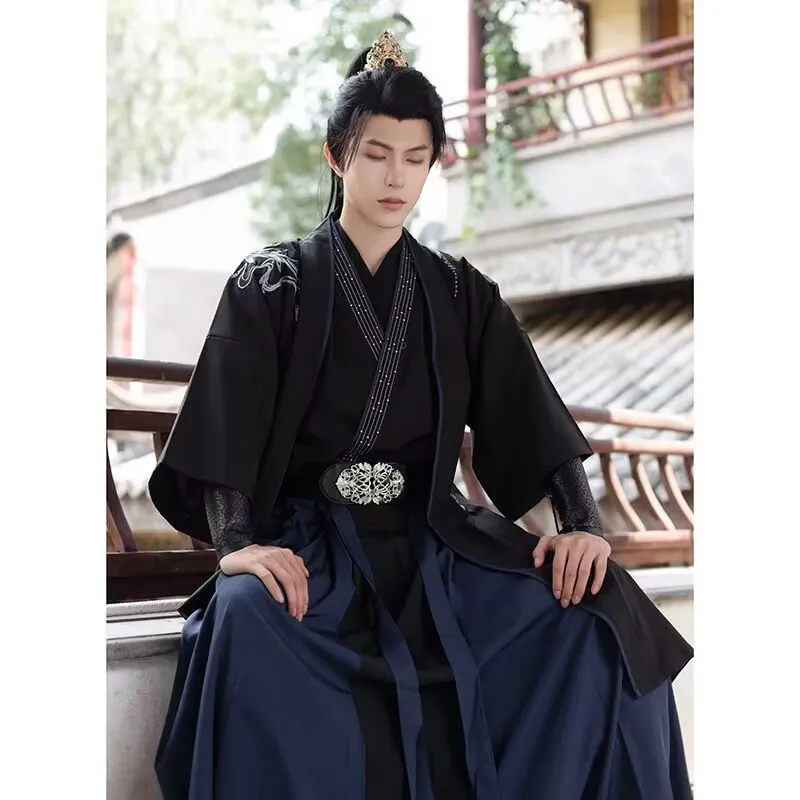 

Traditional Chinese Style Weijin Dynasty Costumes Unisex Men Hanfu Traditional Clothes For Men For Cosplay Photography Hanfu Set