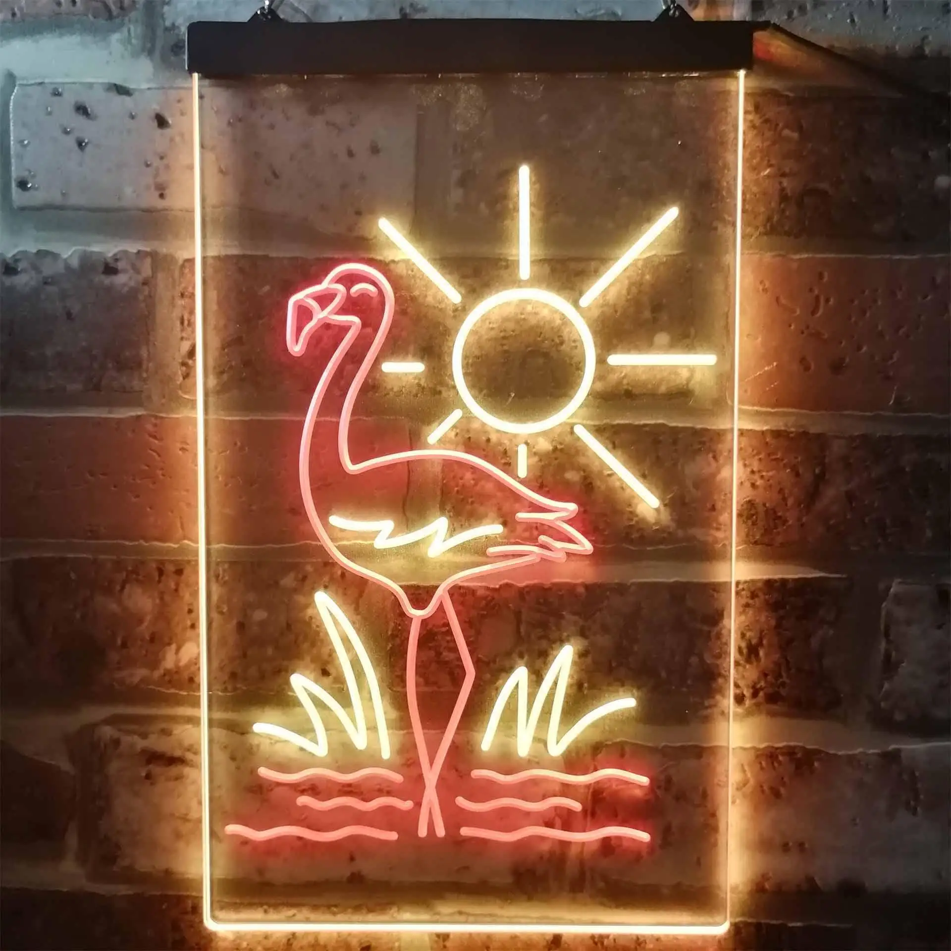 Tropical Flamingo Dual Color Led Neon Sign st6-i3270