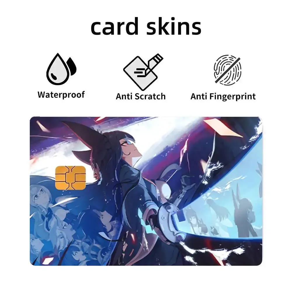 Game Zenless Zone Zero Hoshimi Miyabi Credit Card Stickers Skin For Bank Bus Metro 4PCS Cover Film Gift