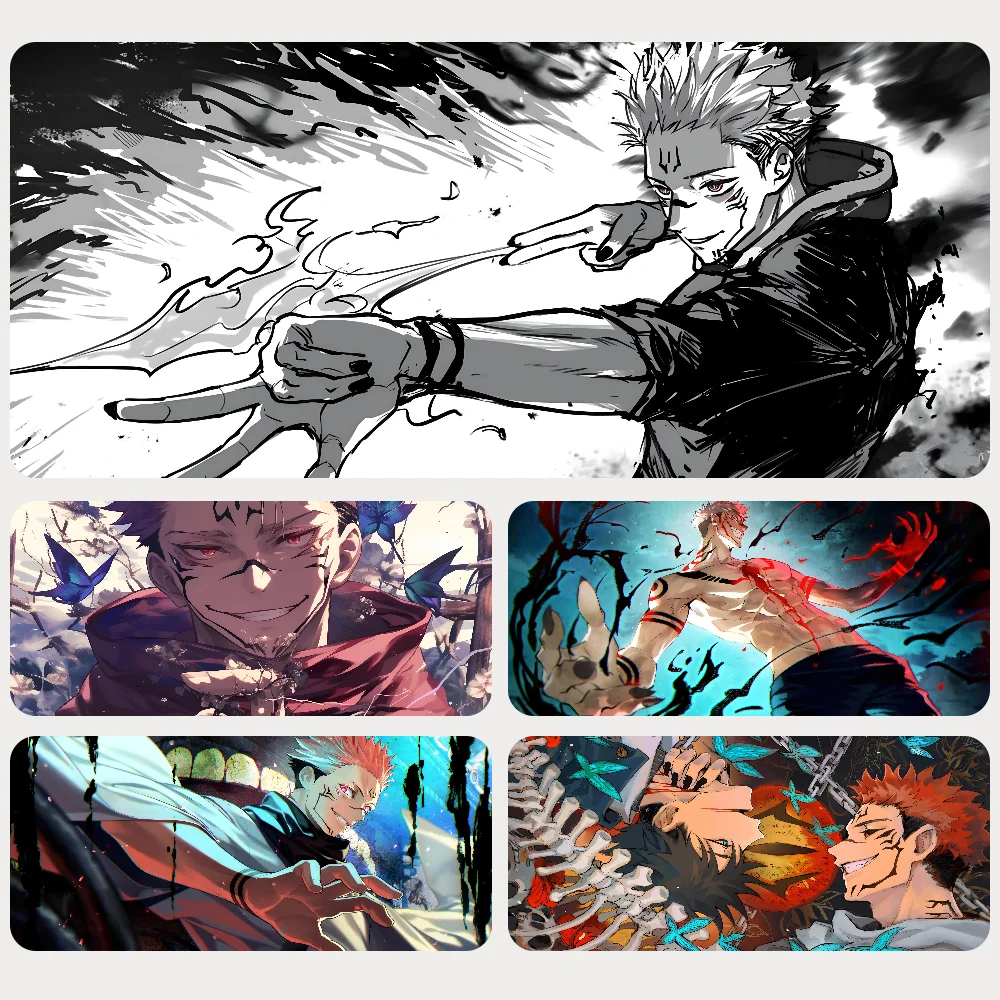 

Hot Anime Jujutsu Kaisen Large Mouse Pad Ryomen Sukuna Mousepad Mouse Mat Desk Mat With Pad Gaming Accessories Prime Gaming XXL