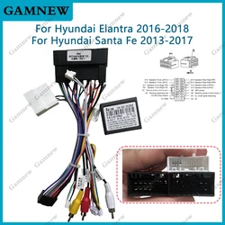 Auto Stereo 16Pin Power Kabelboom Met Canbus Ondersteuning Originele USB Voor Hyundai Elantra/SantaFe/IX45/K3/Sportage/Sorento
