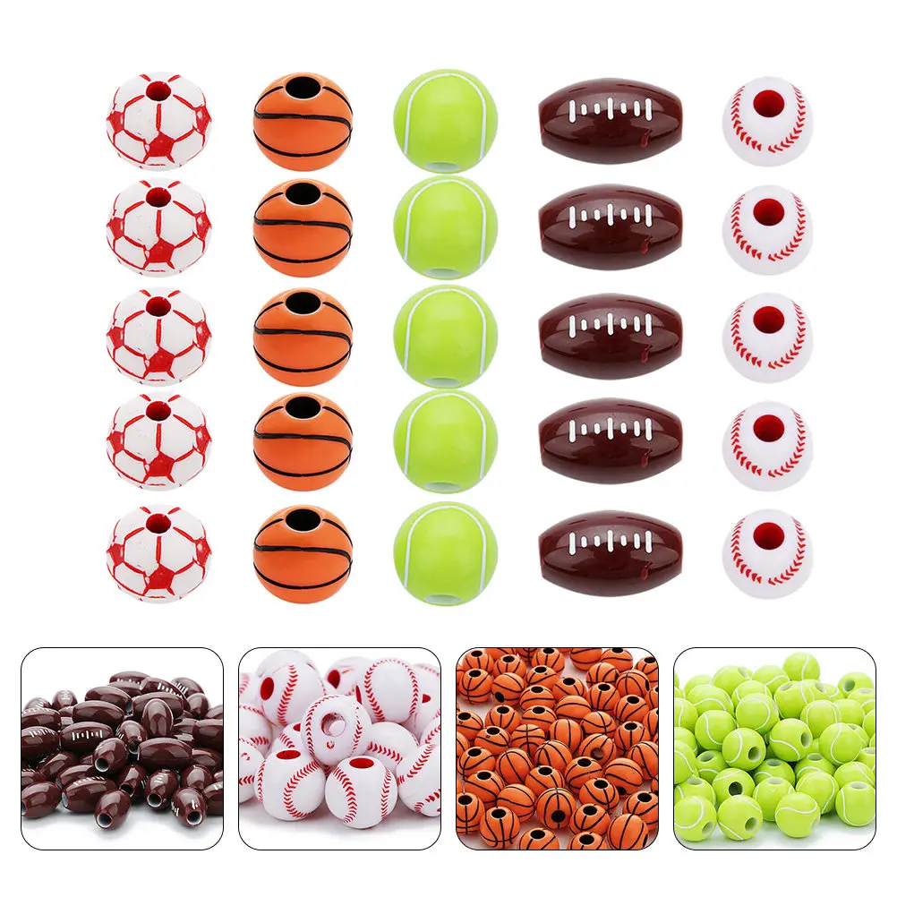 250pcs Ball-Shaped Acrylic Beads for DIY Jewelry Making – Necklace & Bracelet Crafting Supplies