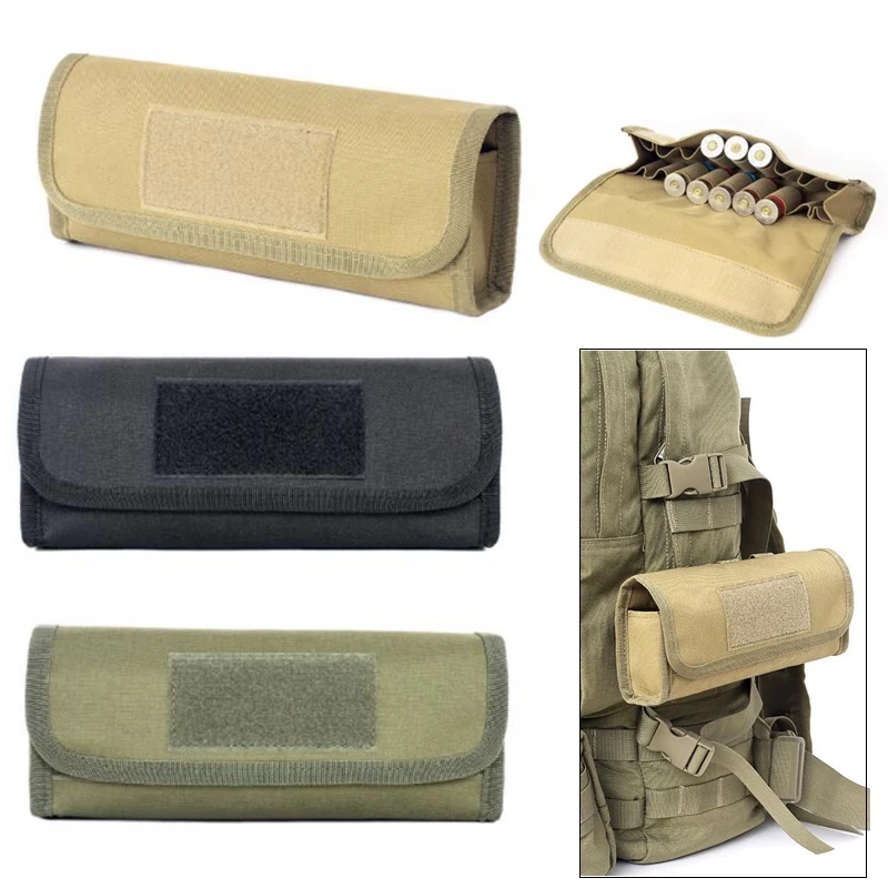 Tactical 18 Rounds Bullet Bag Molle Ammo Shell Pouch 12 Gauge Waist Bag Gun Cartridge Holder Bag Hunting Accessories