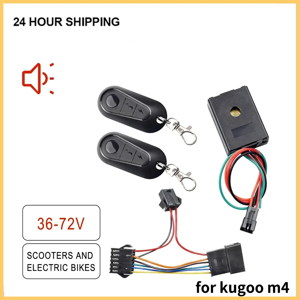 Electric Scooter Anti Theft System One Touch Start Protection E- Bike Alarm Anti Theft Device for Kugoo M4 Kickscooter Parts