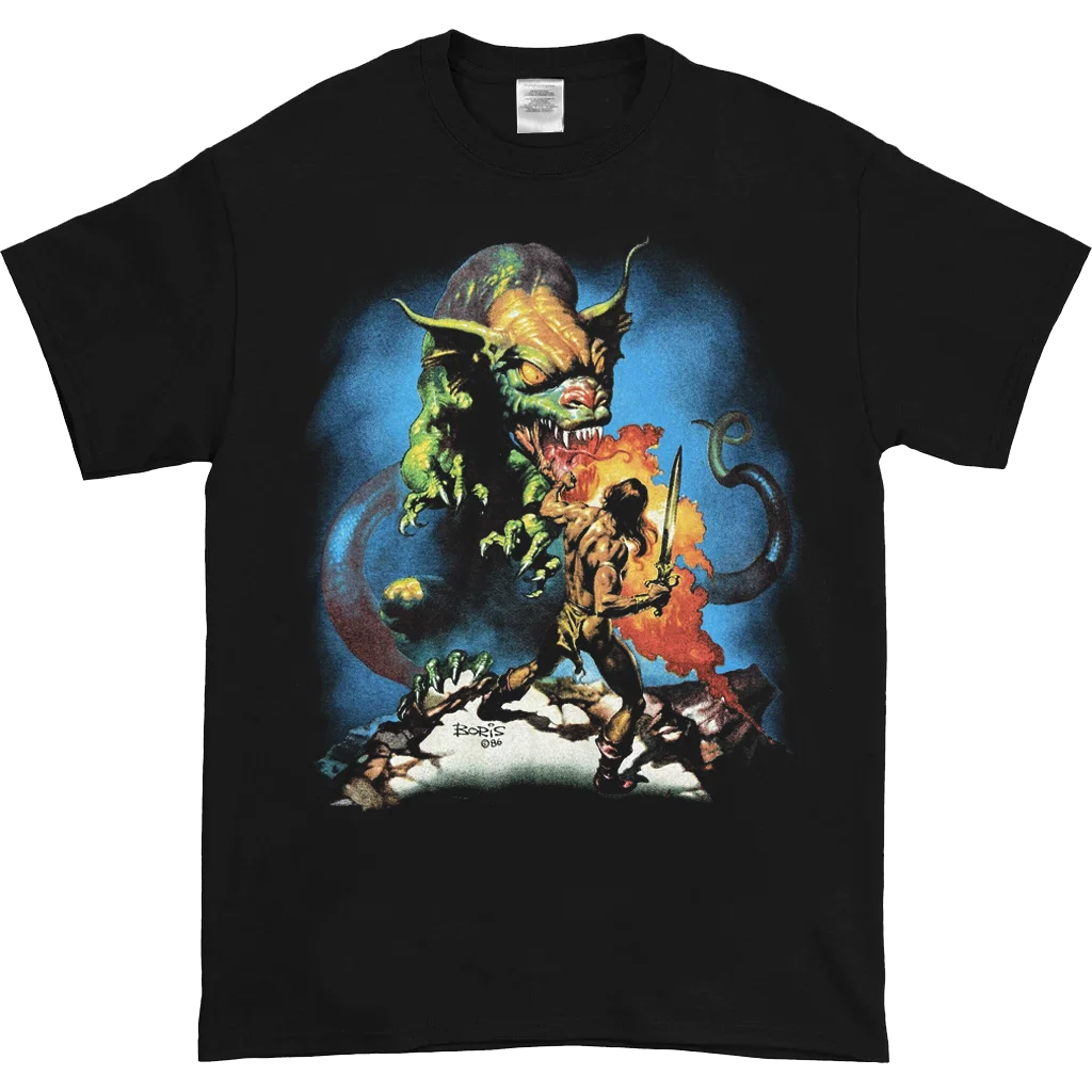 Vintage 1986 Boris Vallejo Black T-Shirt