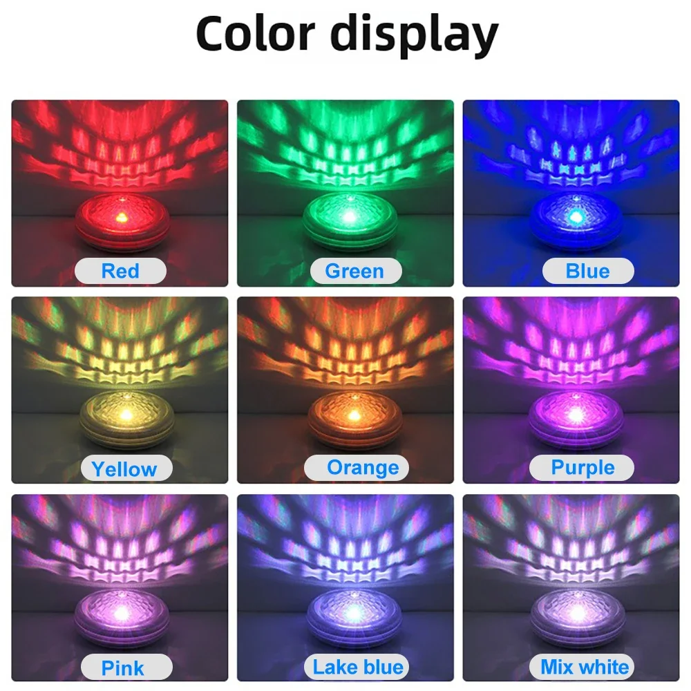 Solar Floating Pool Lights with Remote,9 Color Modes Timer Function, IPX7 Waterproof Rechargeable LED Lights for Bathtub,Pool