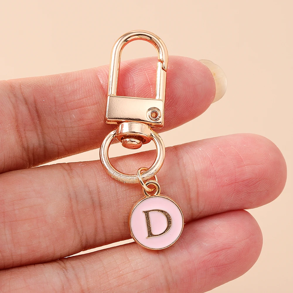 A-Z Alphabet Keychains Gold Silver Letter Pendants
