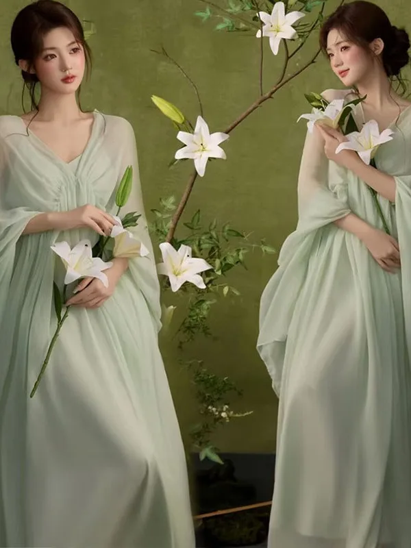 

2026 New Chinese Style Minimalist National Trend Cold Portrait Personal Art Photo Clothing Photography Clothes Studio Use