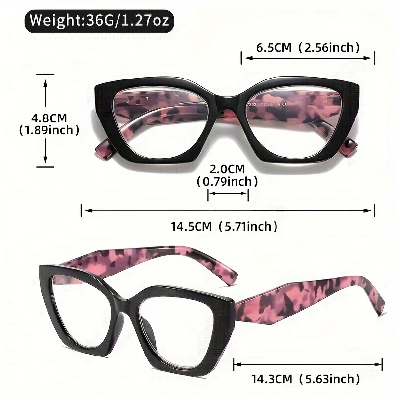Vintage Cat Eye Reading Glasses for Women, PC Frame And Lenses, Clear Vision Computer Reading Glasses  1.0 to 4.0 image 5