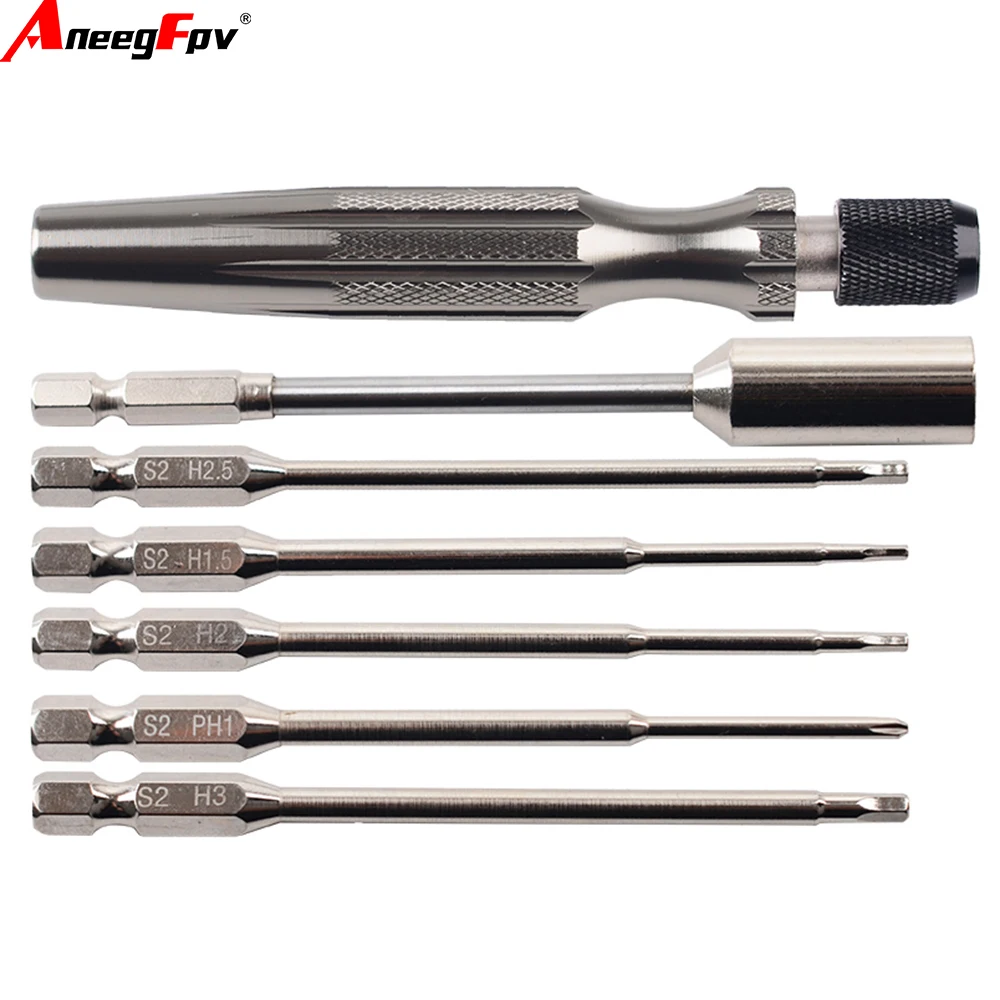 Pocket 6-in-1 Screwdriver RC Tools Kit Hex Socket Wrench Set for Car Drone Plane Repair PH1 Hexagon Tools with Box