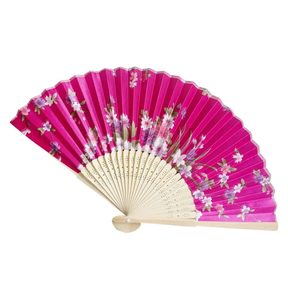 

1Pcs Japanese Style Home Decoration Colorful Vintage Hand Held Fan Folding Fan Ornament Wedding Gifts