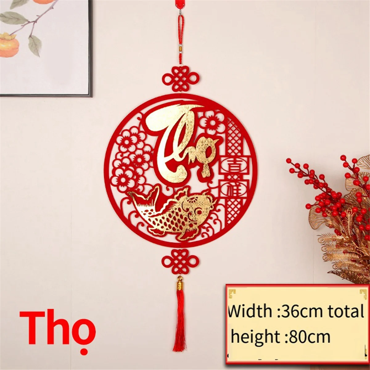 Chinese Lunar New Year Decor 2024 Vietnam Spring Festival Hanging Pendant Chinese Knot Pendant Home Decoration Style 11