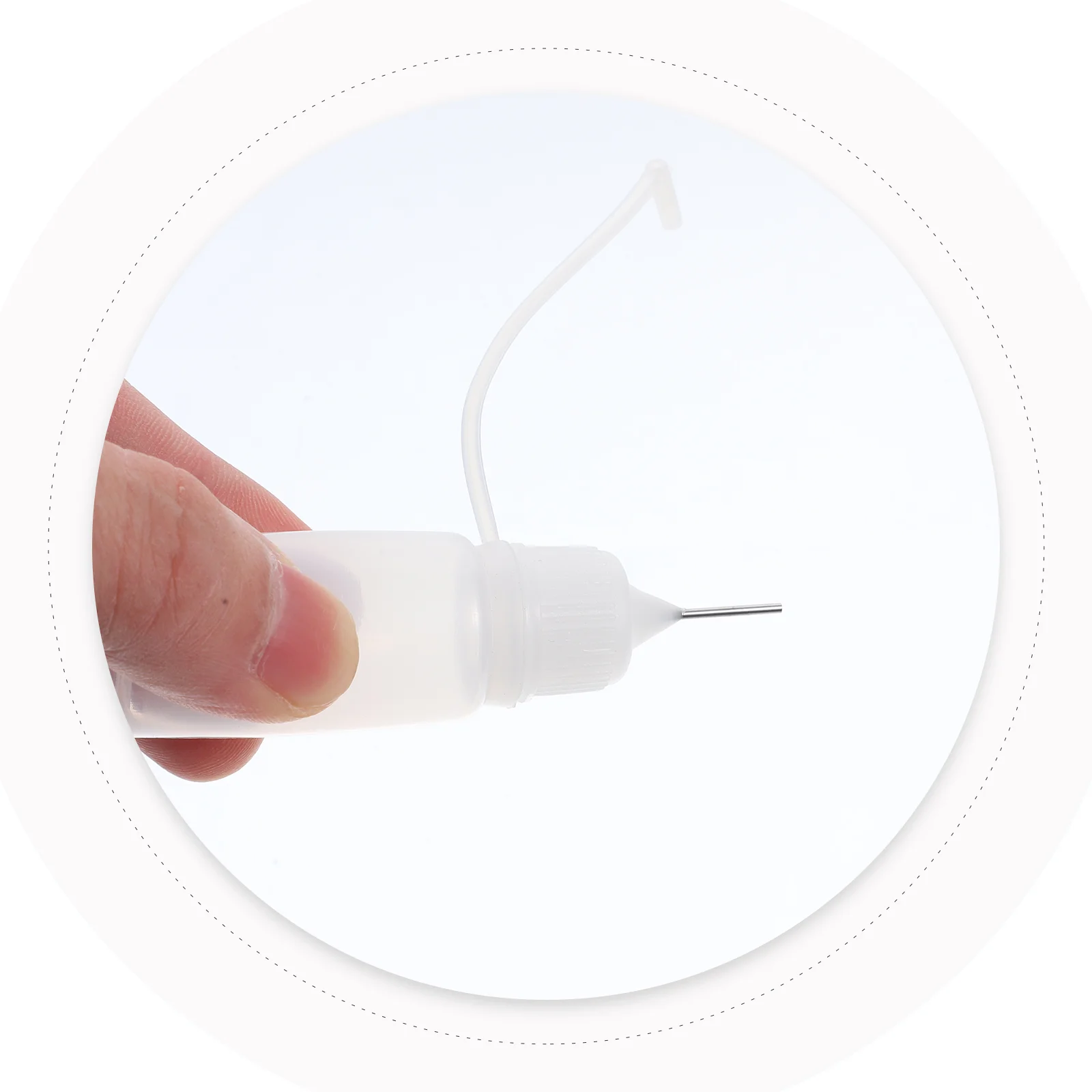 10 pz 10 ml punta dell'ago bottiglia di colla applicatore strumento quilling fai da te bottiglia di precisione (bianco) bottiglia con punta dell'ago