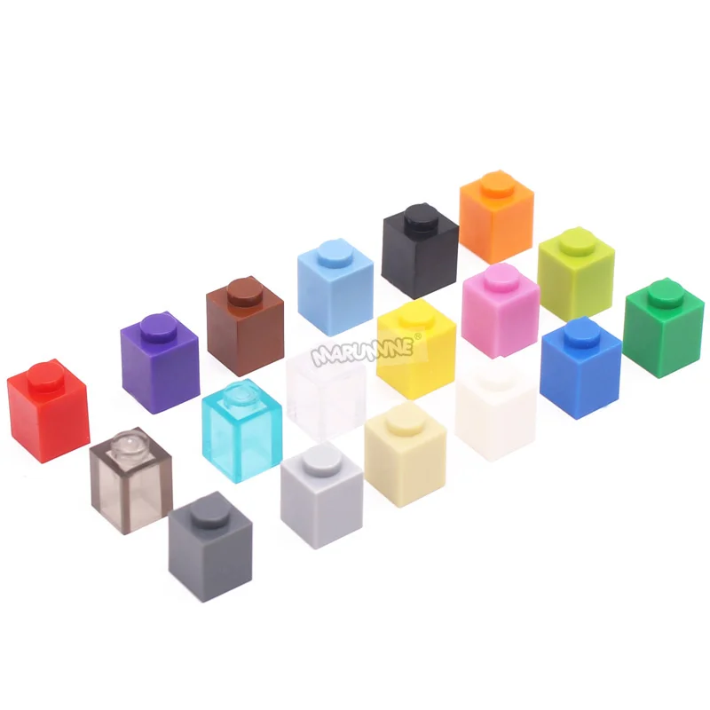 Marumine 150PCS 1x1 Dots Building Bricks MOC Blocks 3005 City Parts DIY Educational Construction Accessories Toys For Kids
