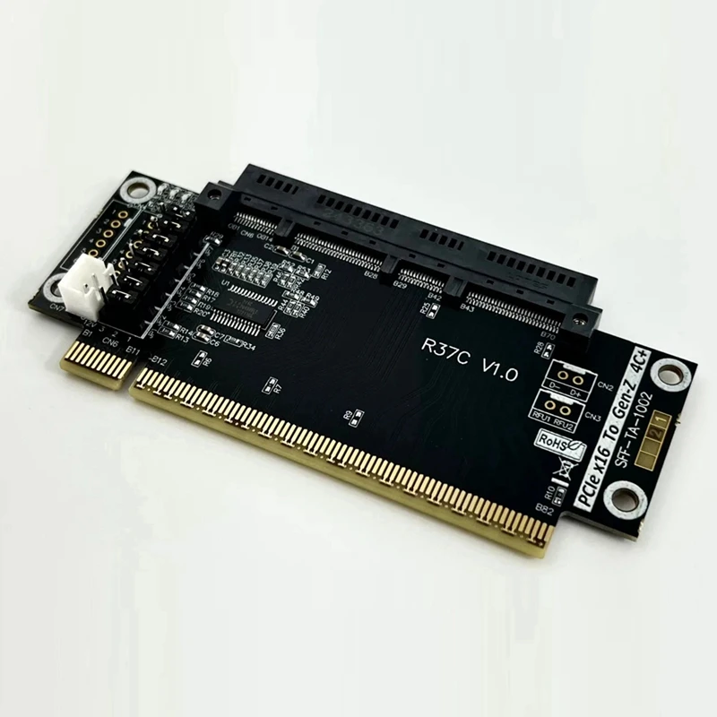 Top-512Gbps Pcie 5.0X16 Naar 4C+ Riser Card 4C+ Uitbreiding Testen Bescherming Adapterkaart EDSFF Server GEN5 16X Extender