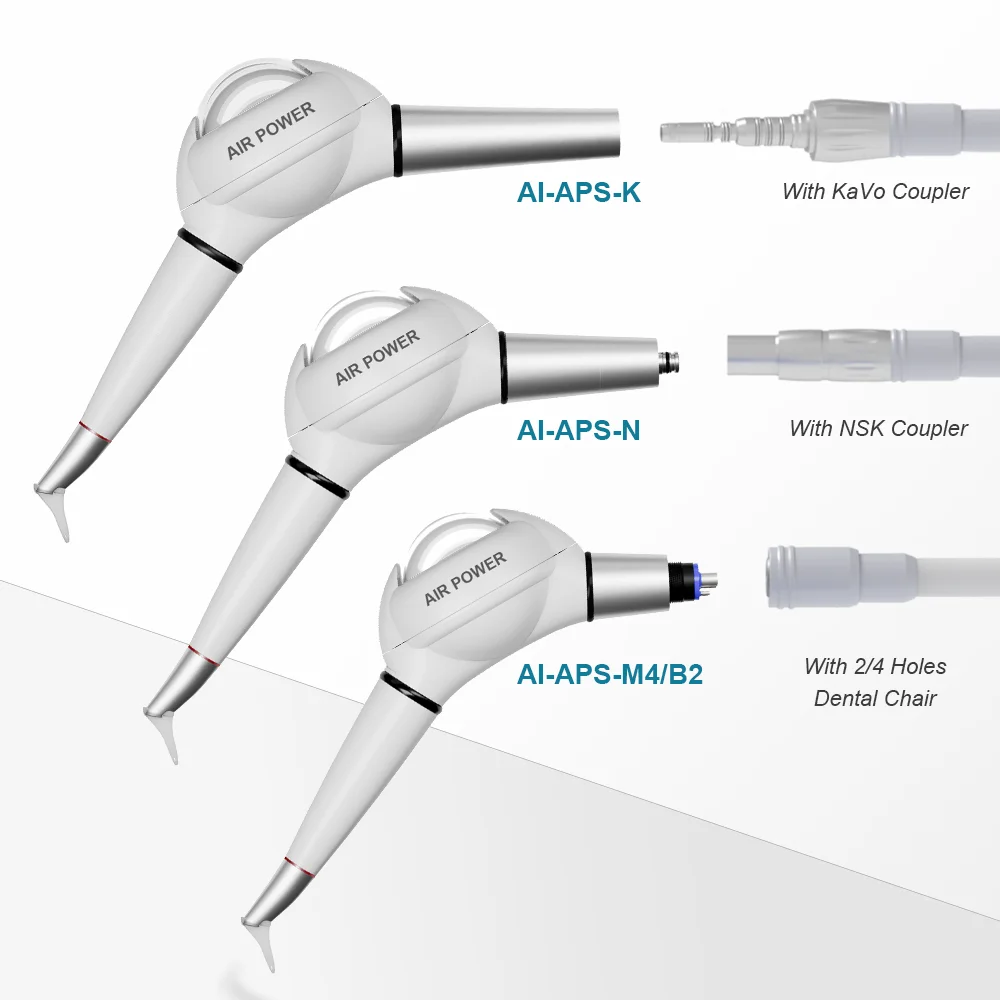 AI-APS-K/N/M4/B2 Tanden Whitening Spray Dental Air Water Polijstmachine Jet met Supragingivale en Subgingivale Twee soorten Vervang Hoofd