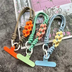 Phone Charm Hand Made Lanyard Flower Rope Hang Mobile Cell Phone Pendant With Patch Wrist Strap Exquisite Keyring Accessories