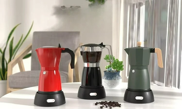 

Portable Electric Mocha Pot Espresso Brewing Latte Tool Set Food Grade Stainless Steel Percolator Coffee Machine