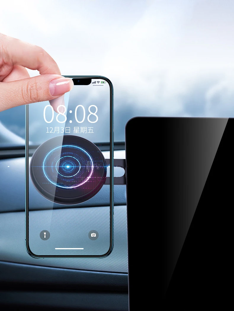 Versteckter magnetischer Autotelefonhalter für Tesla Model 3Y, mobiler Ständer, magnetische Unterstützung, Handyhalterung, Magsafe-Halterung – Detail 13