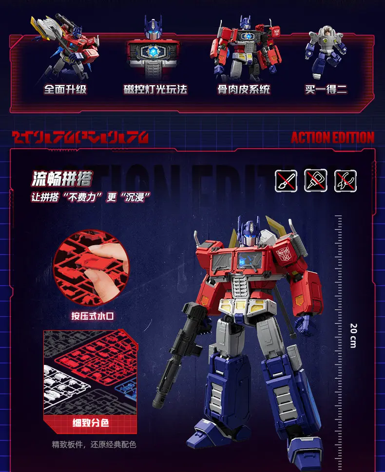 BLOKEES Transformers Legendary Edition Ver.EVO Optimus Prime Tarn Actionfigur, IDW Transformation, Sammlerstück, Modellspielzeug, Geschenk – Detail 22