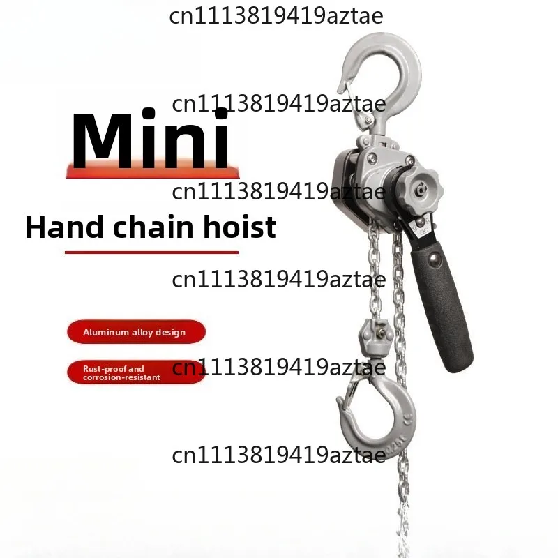 Aluminum Alloy Mini Chain Hoist, 0.25T/0.5T Portable Hand Chain Wire Tightener Small Lever Hoist