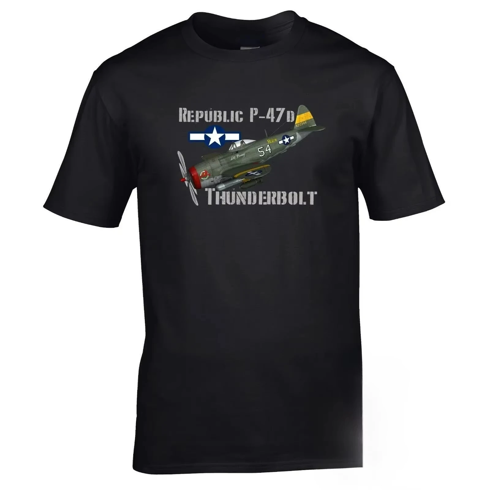 2026 New US Air Force P47 D Thunderbolt Fighter Aircraft T-Shirt. Premium Cotton Short Sleeve O-Neck Mens T S