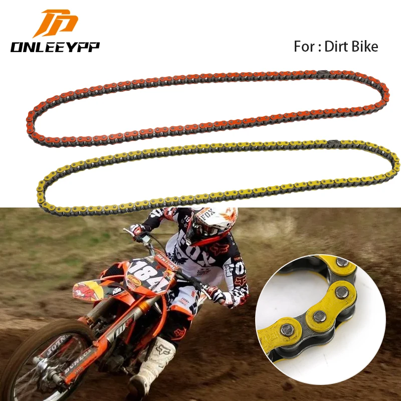 

ONLEEYPP Запчасти для мотоциклов 428H Приводная цепь 110L Ланки для 50cc 70cc 90cc 110cc Байк ATV Quad Scooter Мини-велосипед