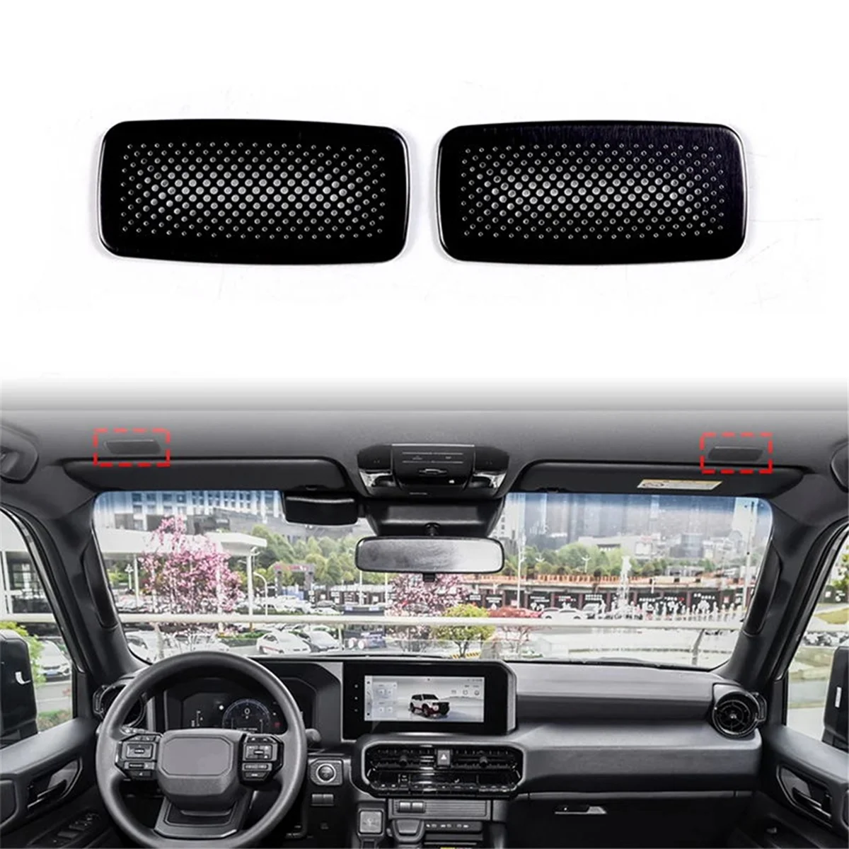 For Land Cruiser 250 Prado LC250 2024 Car Roof Horn Cover Trim Decoration Interior Accessories