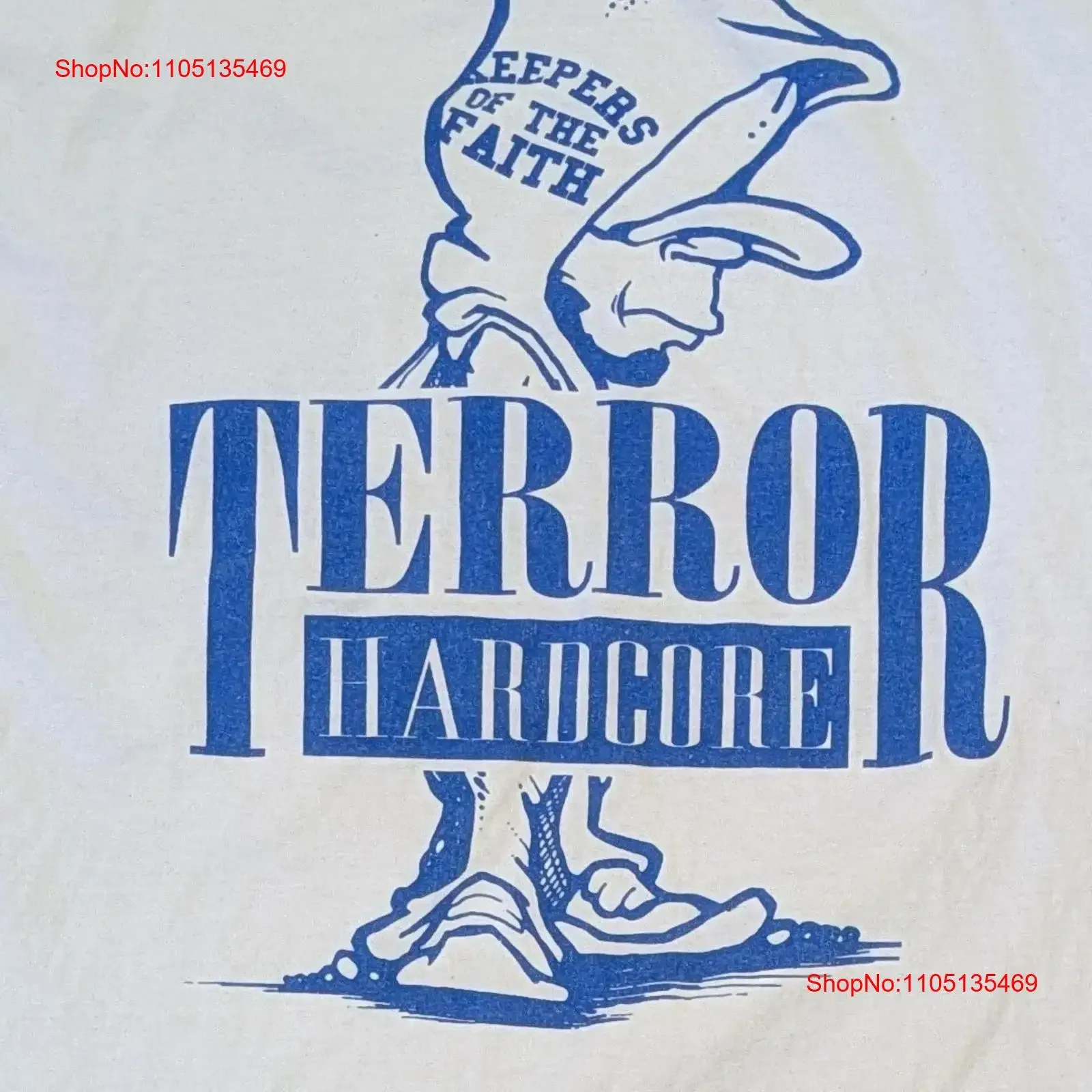 Terror Keepers Of The Faith Large T Shirt vintage Washed designer clothes homme Comfortable Stylish graphic Casual Breathable