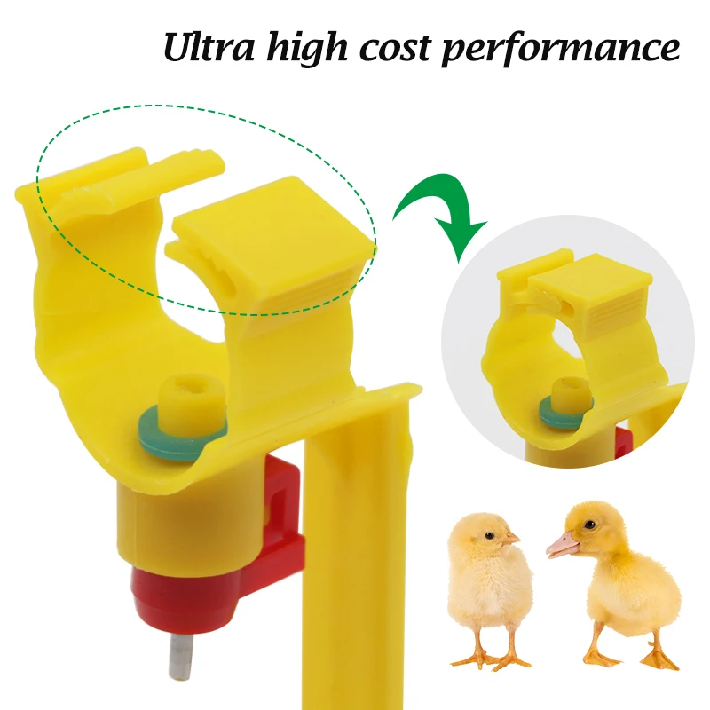 20 Pcs Chicken Water Drinking Cups, 25Mm Round Tube Automatic Water Dispenser, Quail Nipple Water Drinkers for Poultry