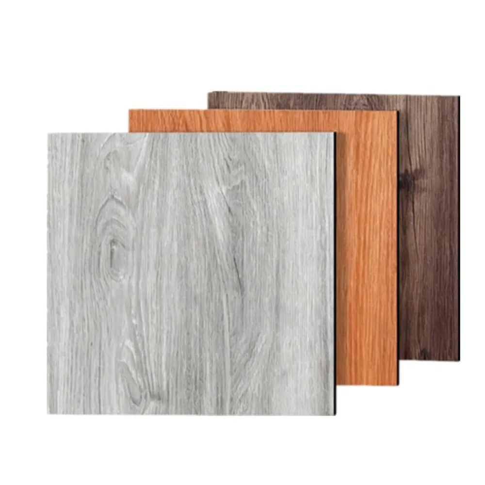 Wood Grain Floor Tiles PVC Water Proof Floor Stickers Self Adhesive Moisture Proof Floor Covers Wall Floor Refurbishment