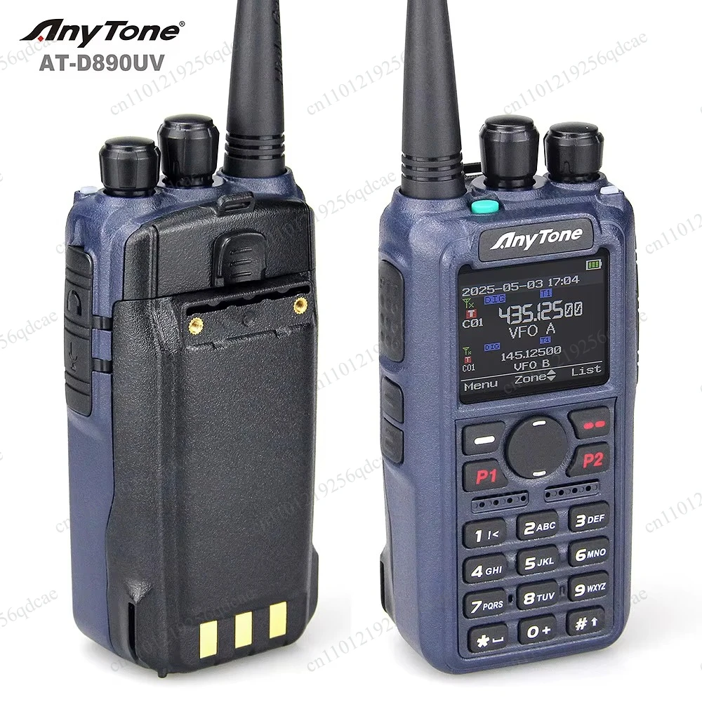 Anytone AT-D890UV Handheld Latest Model Digital DMR and Analog Dual Band Walkie Talkie