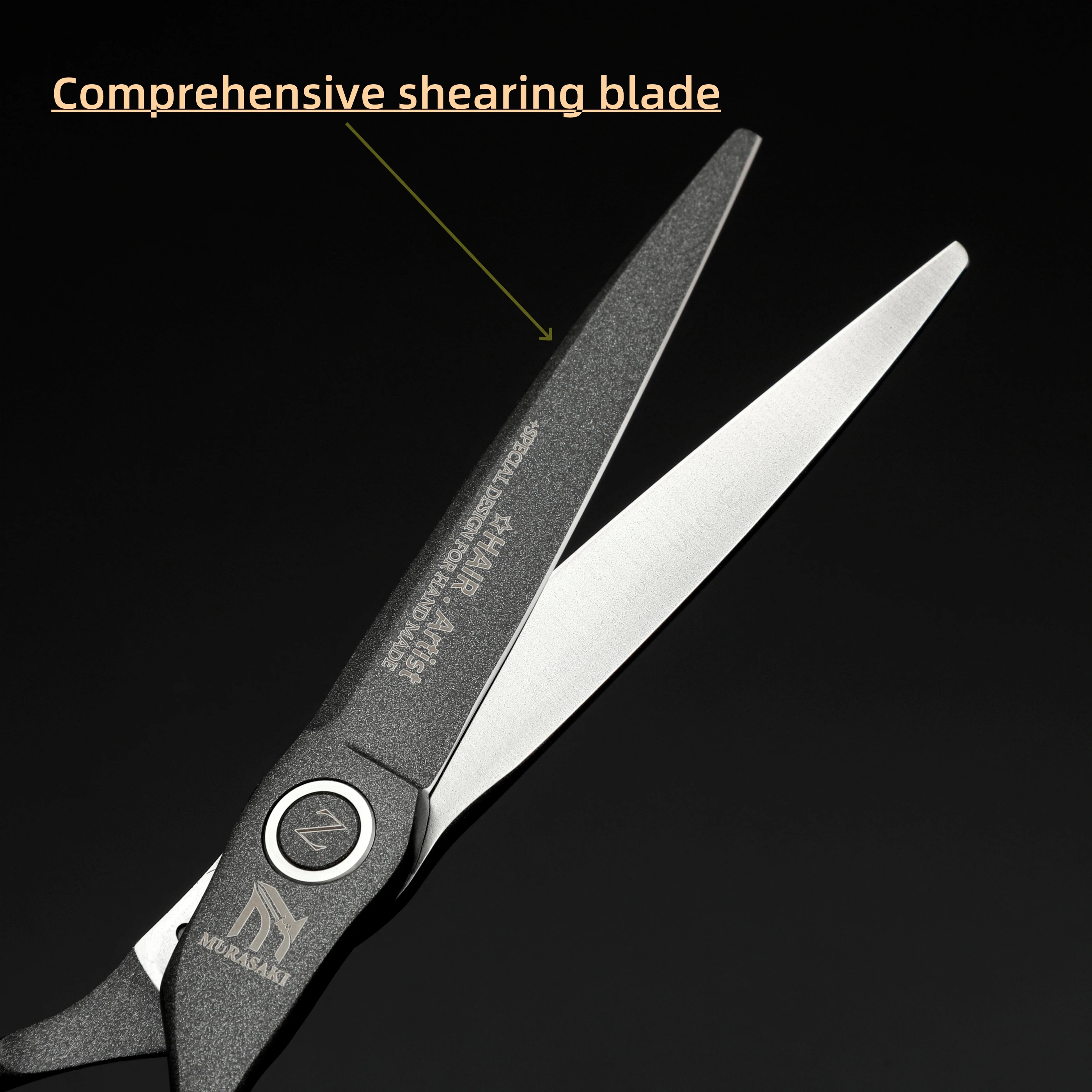 MURASAKI VG10 Stahl Friseurscheren, 6,0 Zoll Effilierscheren, Ergonomisches Design Haarschneidewerkzeuge, Sehr Scharf und Langlebig – Detail 11