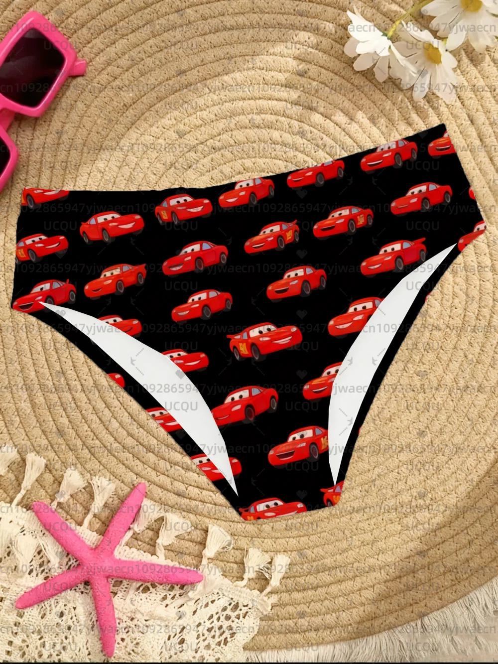 

2026 New Matching Cute Christmas Girlfriend Gift Lightning McQueen Sally Kawaii Couple Underwear Thong For Women Panty